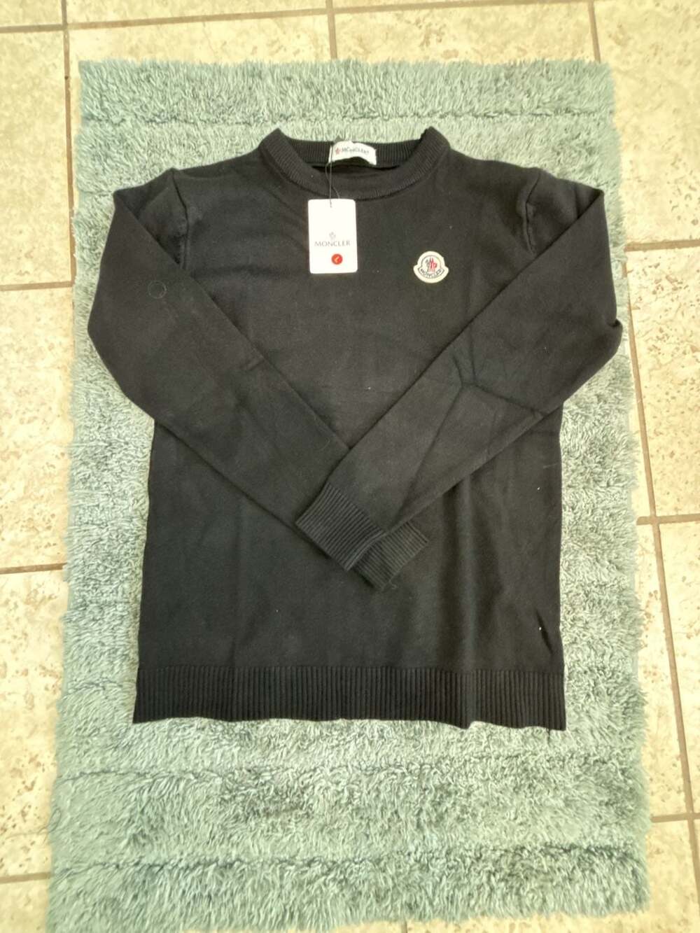 Moncler Crewneck Logo Patch Knit Sweater